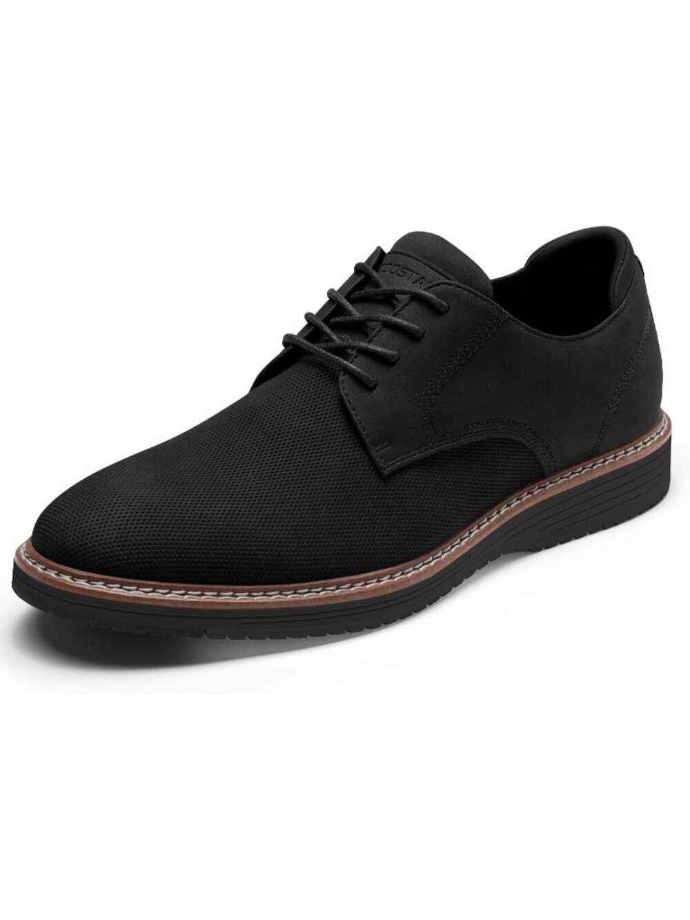 Men's Black Nubuck Cap Toe Non-slip Business Casual Oxfords Dress Sneakers Shoes